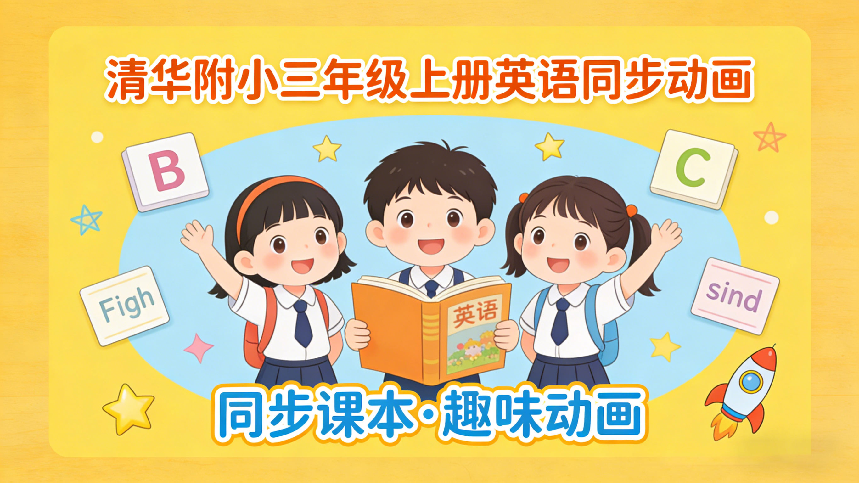 清华附小三年级上册英语课本同步动画