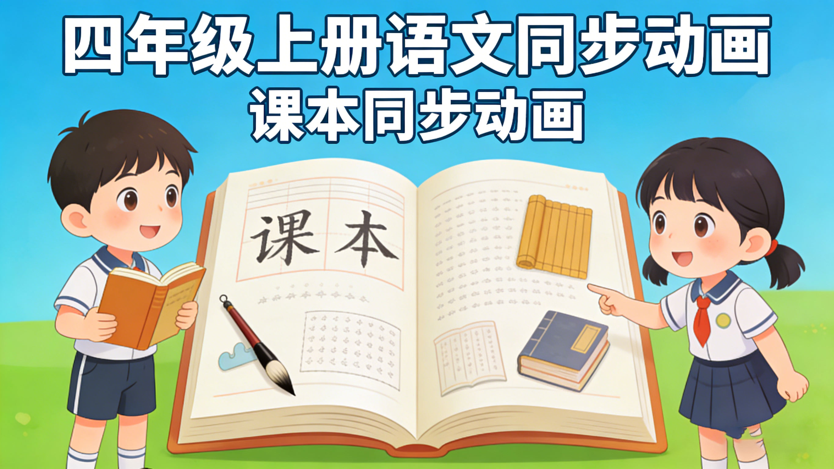 四年级上册语文课本同步动画