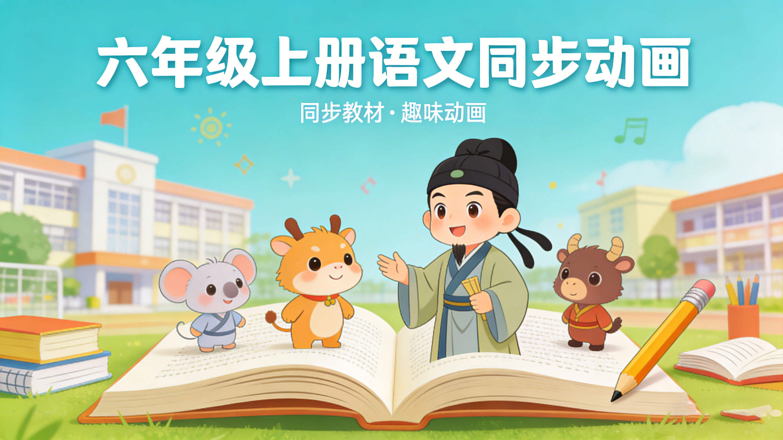 【麻豆语文】小学六年级上册课本同步动画视频高清完整版免费下载